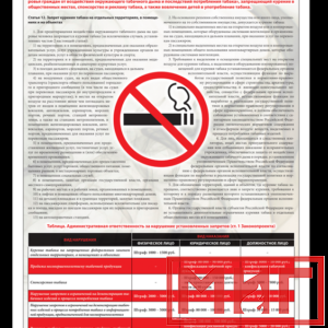 Фото 23 - Курение запрещено, плакат.